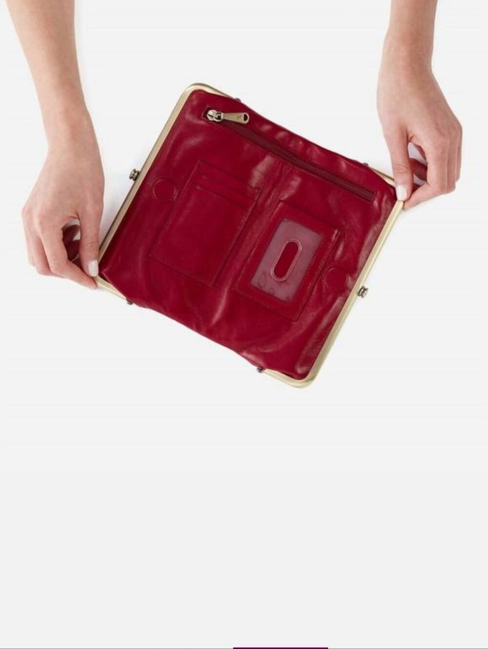 HOBO Lauren Clutch Wallet in Cardinal Red w/Embroidered Dragon NWT - Picture 3 of 15